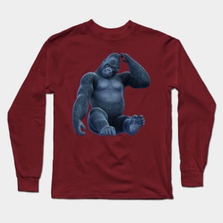 Gorilla Ape Sitting Long Sleeve T-Shirt